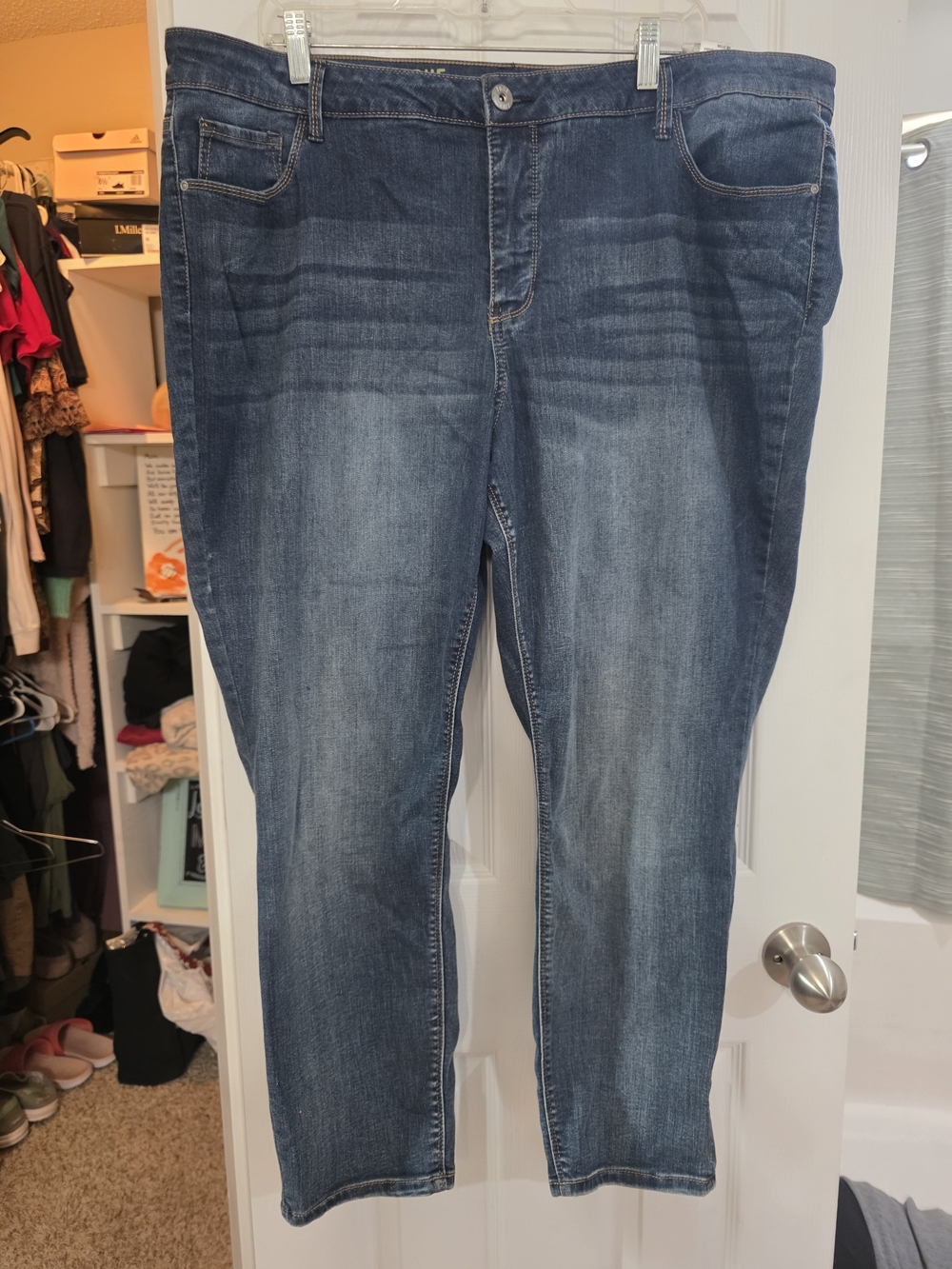 True Craft Women's Washed Blue Stretch Jeans